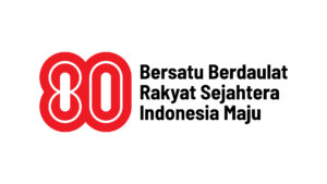 Logo HUT RI ke-80 With Wording Title